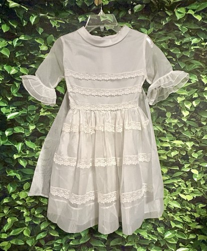 Vintage organza sheer lace - vintage,